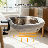 Cat Desk Bed Plush Cat Hammock Foldable Desk Clip Pet Bed Suitable for Various Desktop Computers