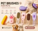 Steamy Brush Electric Spray Cat Hair Brush 3In1 Pet Hair Removal Tool 360° Rotating Handle Silicone Multifunctional Massage Comb
