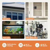 Window Camera Replaces Outdoor Cameras 2.4/5Ghz Wifi Camera 3MP Resolution Full-Color Night Vision through Window Mini Camera