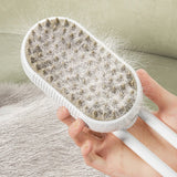 Steamy Brush Electric Spray Cat Hair Brush 3In1 Pet Hair Removal Tool 360° Rotating Handle Silicone Multifunctional Massage Comb