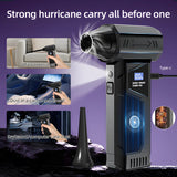 Powerful Air Blower 130000Rpm 4 Gear Adjustable Turbo Jet Blower with Led Light Battery Display Cordless Compressed Air Duster